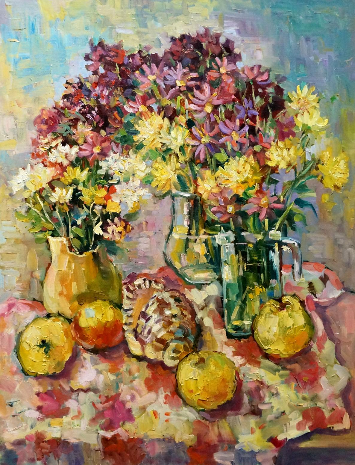 Oil painting Still life with quince Kramarenko Irina Pavlovna