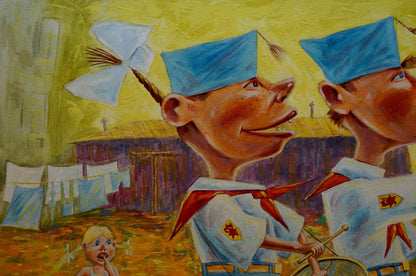 Abstract oil painting Celebration Vadim Pustilnik