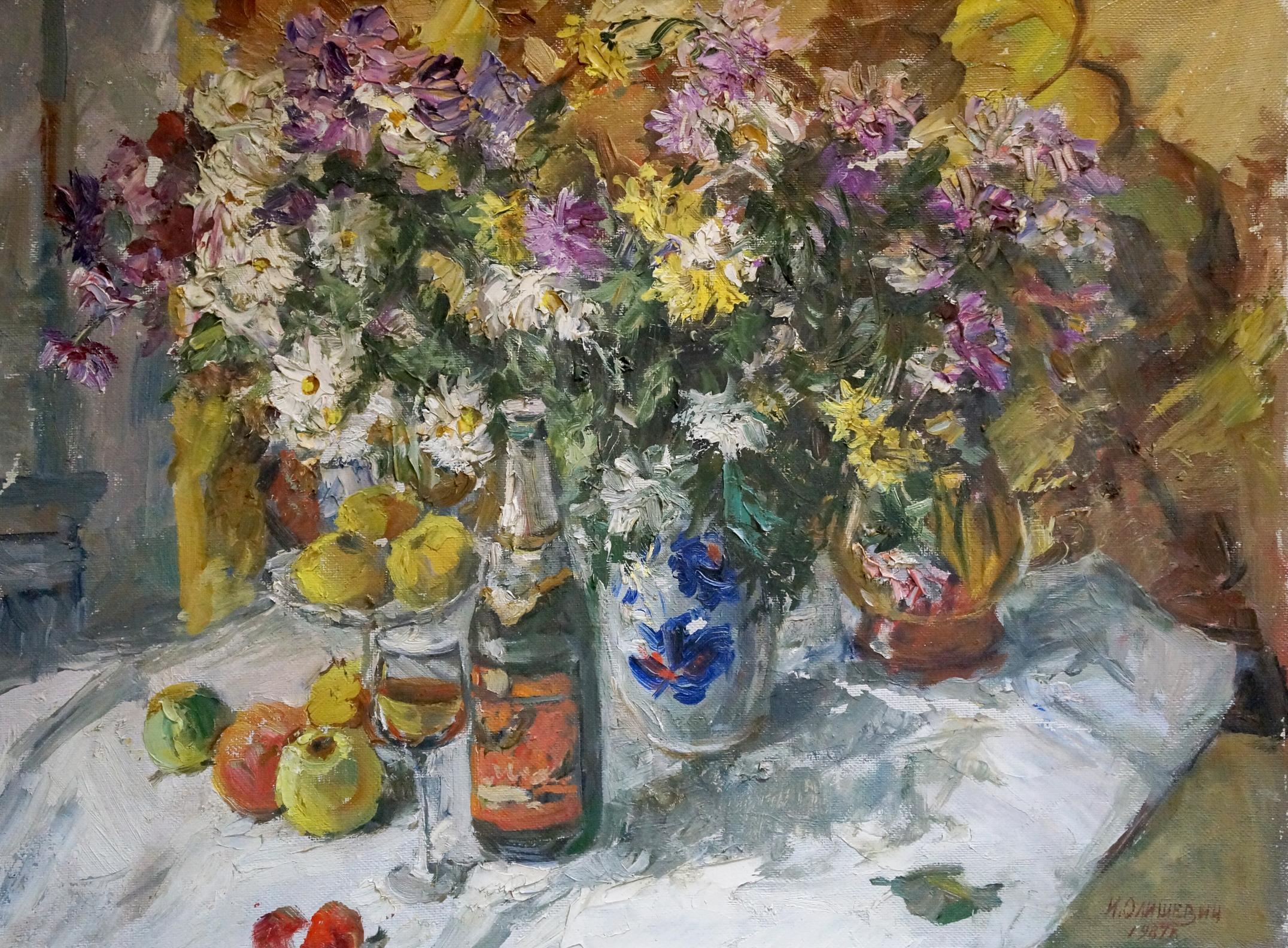 Oil painting Anniversary Still Life I. Olishevich