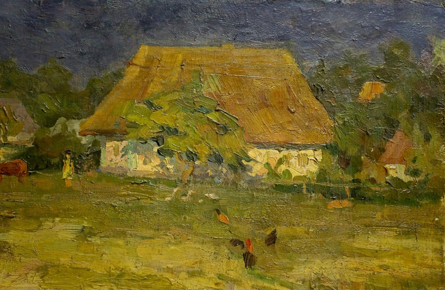 Oil painting Village Mynka Alexander Fedorovich