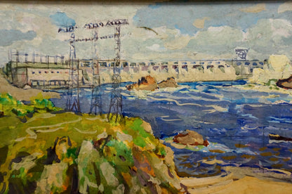 Oil painting Dam Fomin Anatoly Nikiforovich