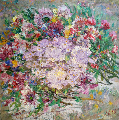 Oil painting Flowers Alexander Aleksandrovich Vinogradov