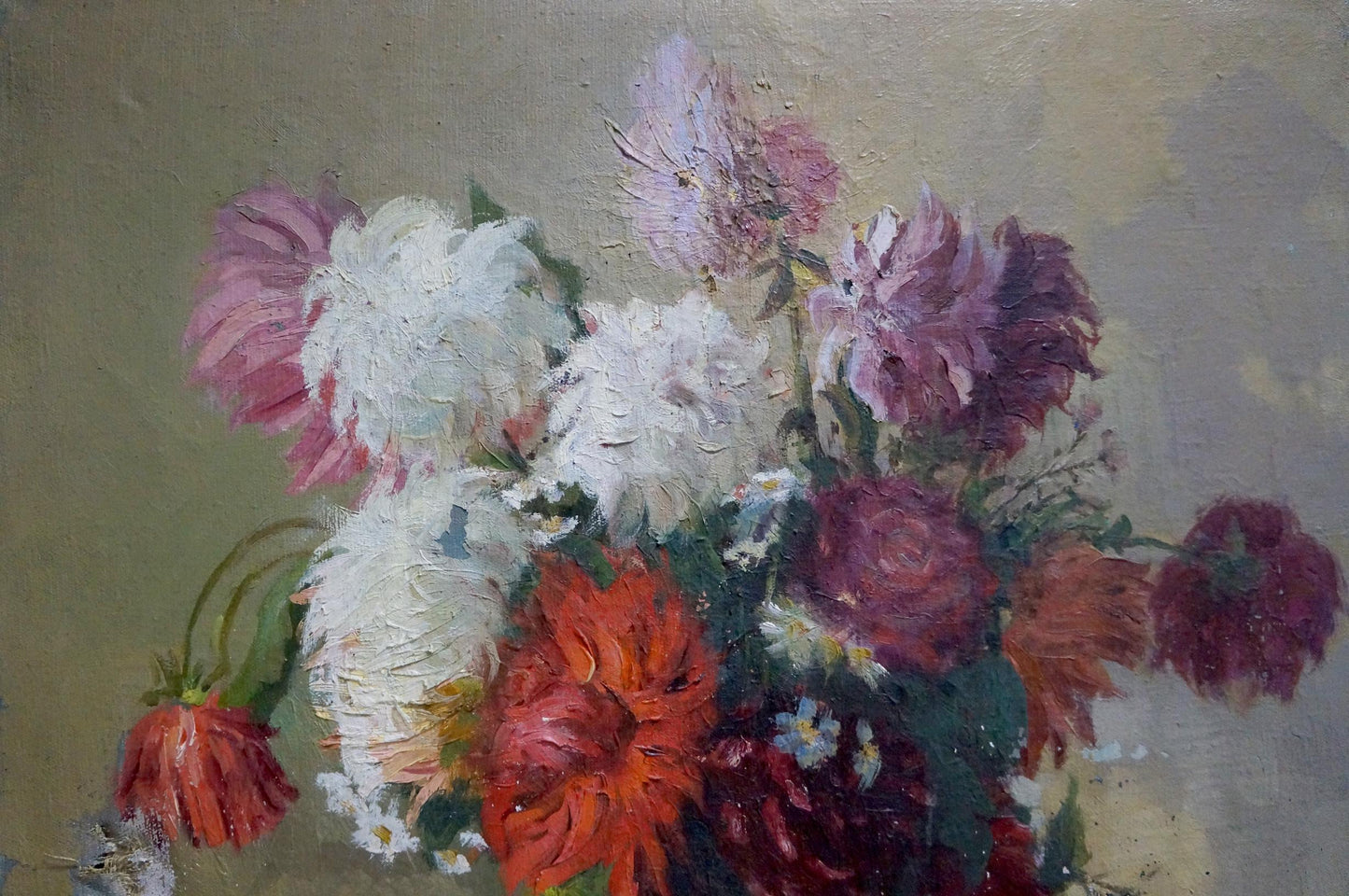 Oil painting Flowers Besedin Sergey Fotievich