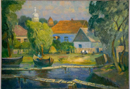 Oil painting Summer landscape Minka Alexander Fedorovich