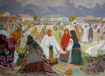 Oil painting On the market Yuzefovich Natalia Vladimirovna