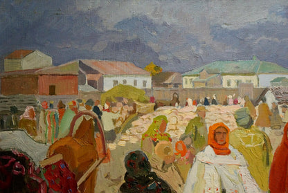 Oil painting On the market Yuzefovich Natalia Vladimirovna