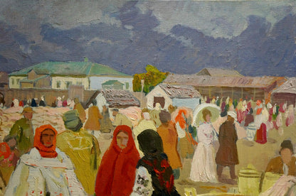 Oil painting On the market Yuzefovich Natalia Vladimirovna