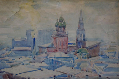 Watercolor painting Urban landscape Shovkunenko Alexey Alekseevich