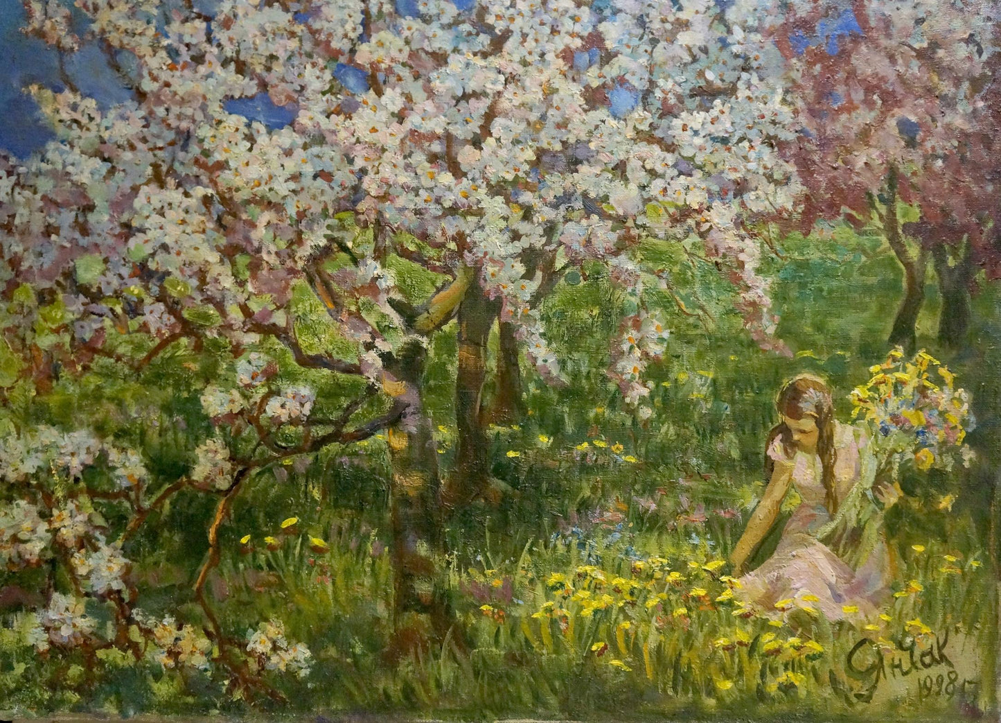 Oil painting Tree blooms Yanchak Elena Vaclavovna