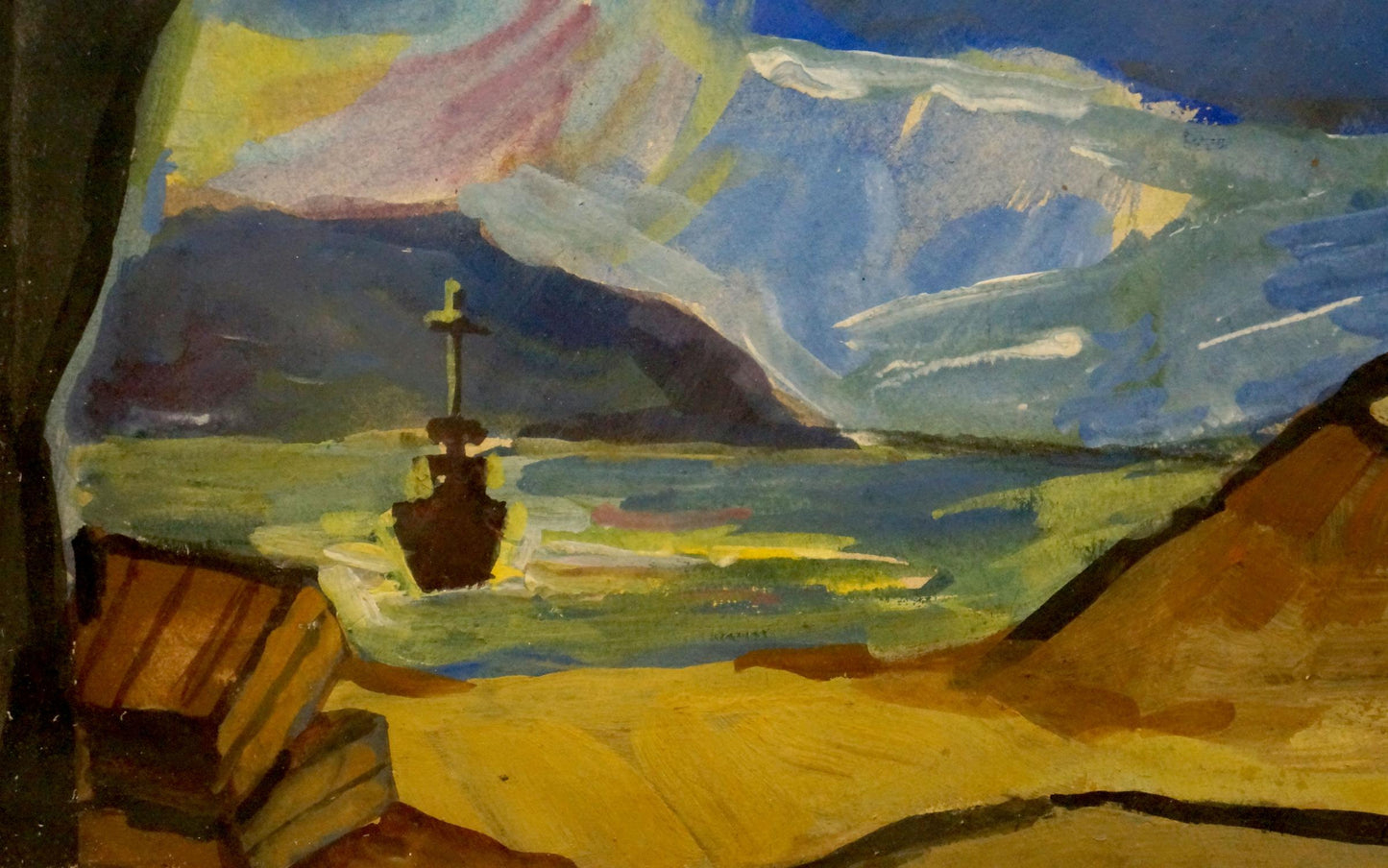Oil painting Sea shore Deineka Alexander Alexandrovich