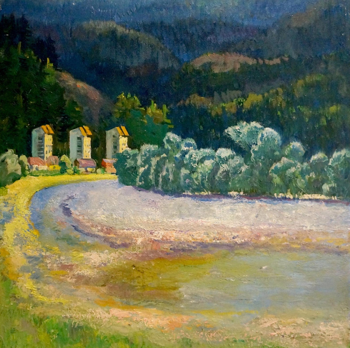 Oil painting Road to the city Mynka Alexander Fedorovich