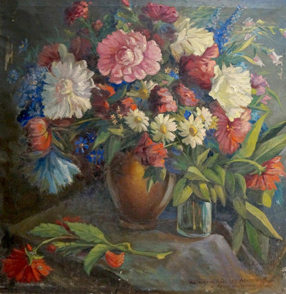 Oil painting Roses M. A. Krokhmalev