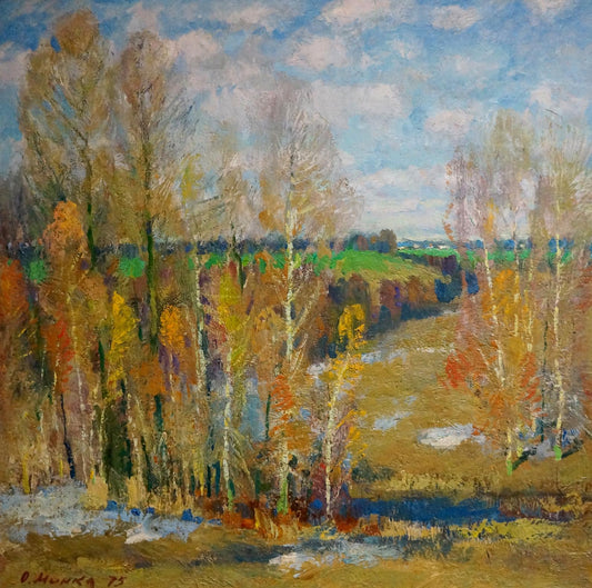 Oil painting After winter Mynka Alexander Fedorovich
