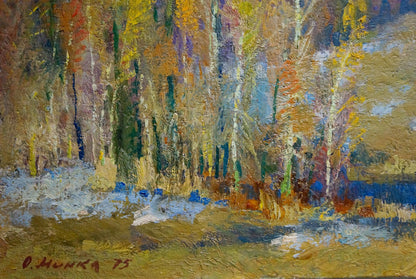 Oil painting After winter Mynka Alexander Fedorovich