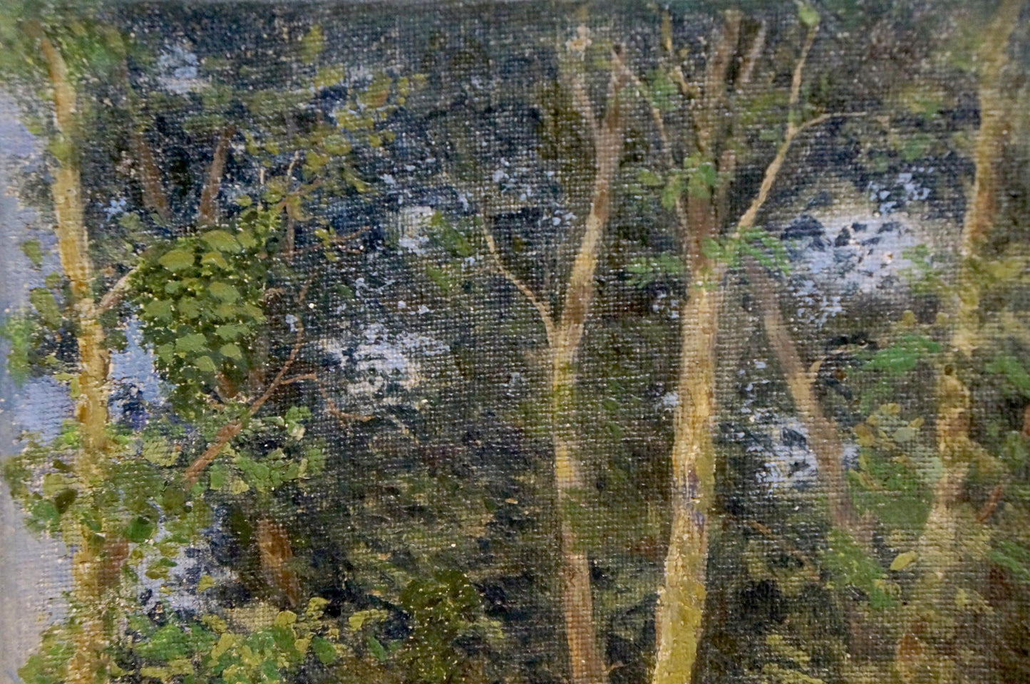 Oil painting Forest landscape Efim Efimovich Volkov