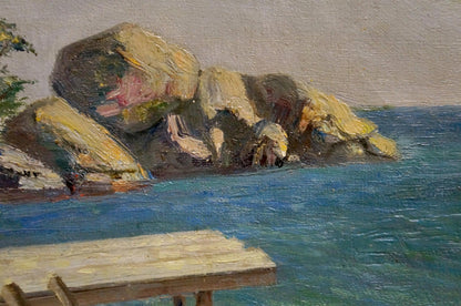 Oil painting Off the coast Paul Christiaan Poll