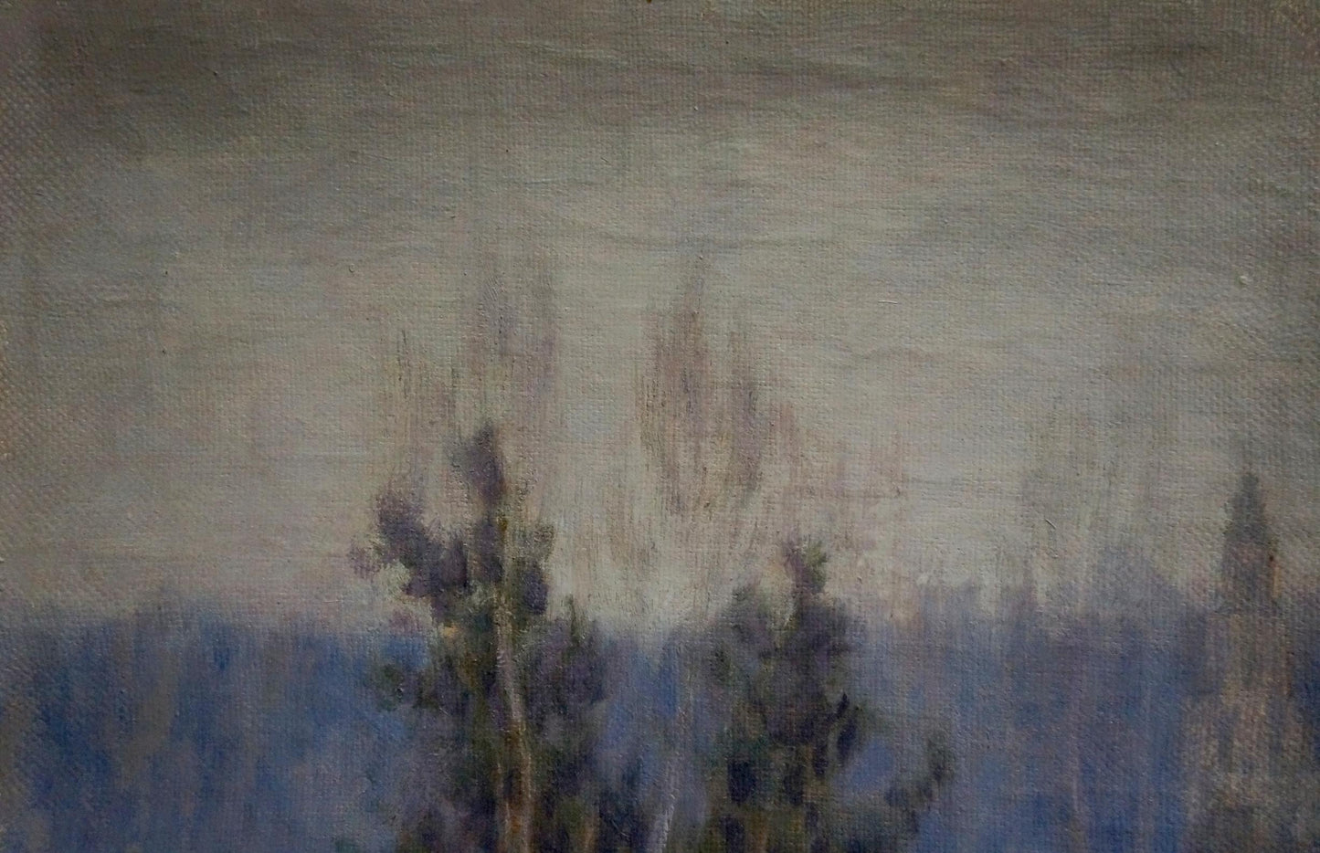 Oil painting In the fog L'vov Sergey Sergeyevich