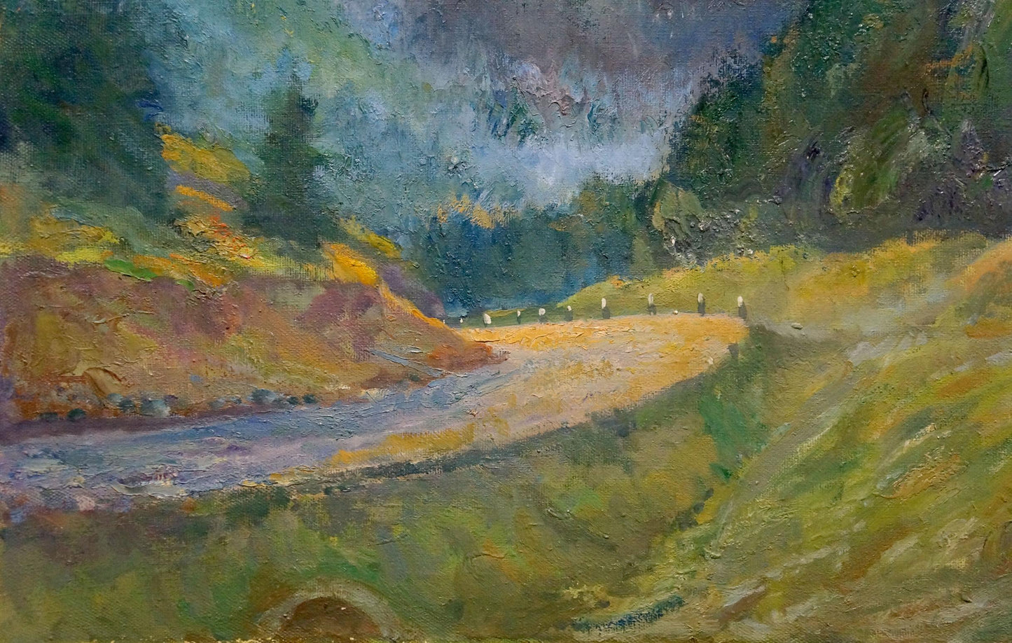 Oil painting Road to the forest Minka Alexander Fedorovich