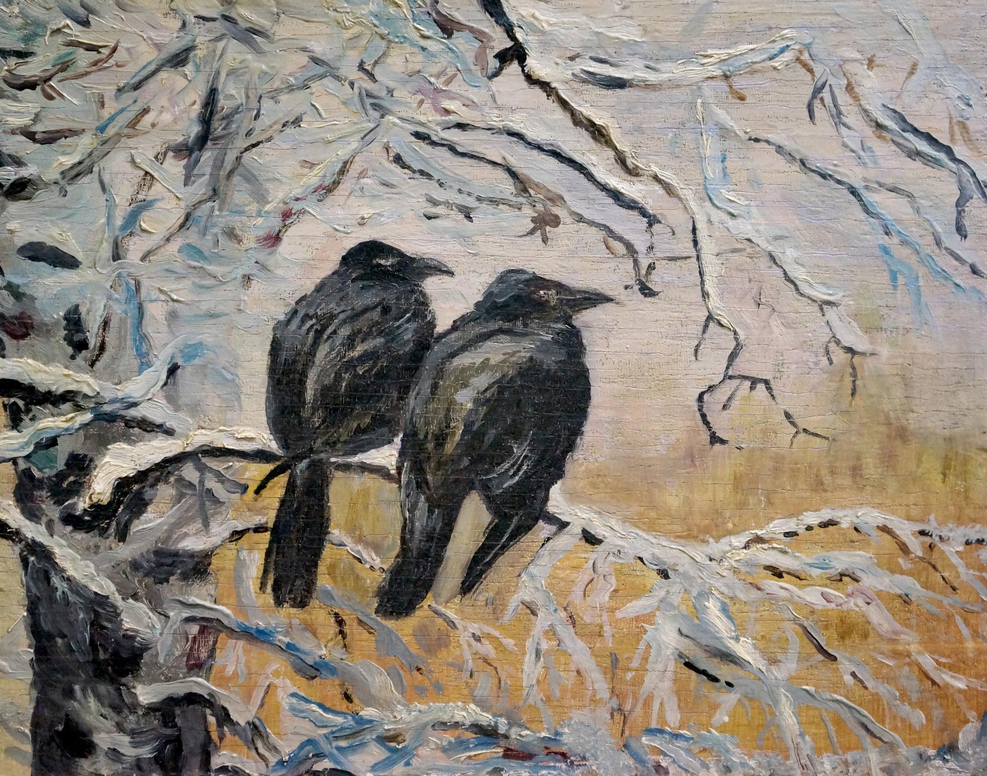 Oil painting Crows Vladimir Ivanovich Kozlovsky