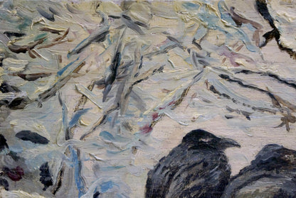 Oil painting Crows Vladimir Ivanovich Kozlovsky