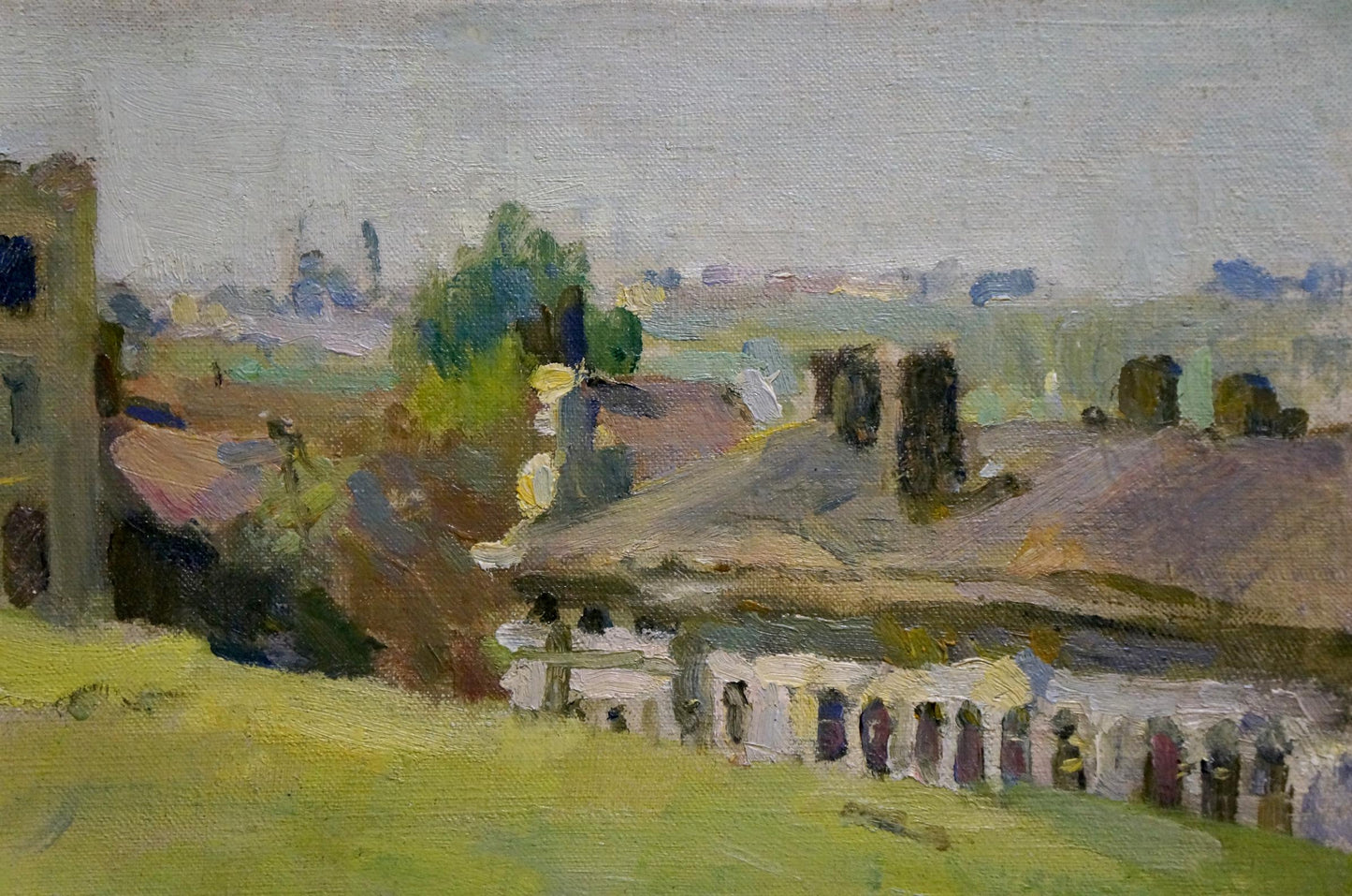 Oil painting View of the village Bozhi Mikhail Mikhailovich