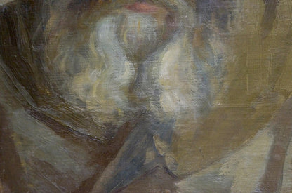 Oil painting Portrait of an old man Tsykutsky