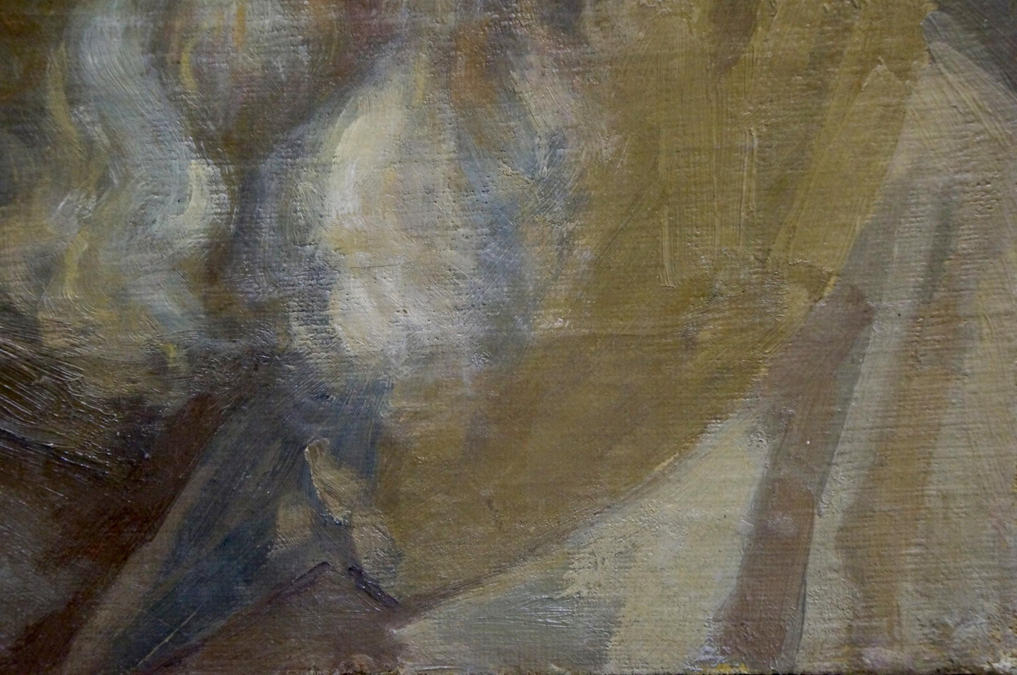 Oil painting Portrait of an old man Tsykutsky