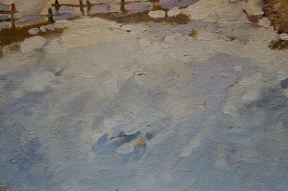 Oil painting Winter path Minka Alexander Fedorovich