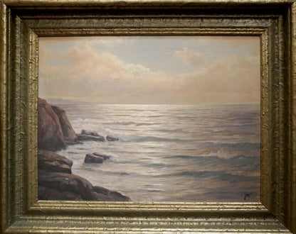 Oil painting Calm quiet waves