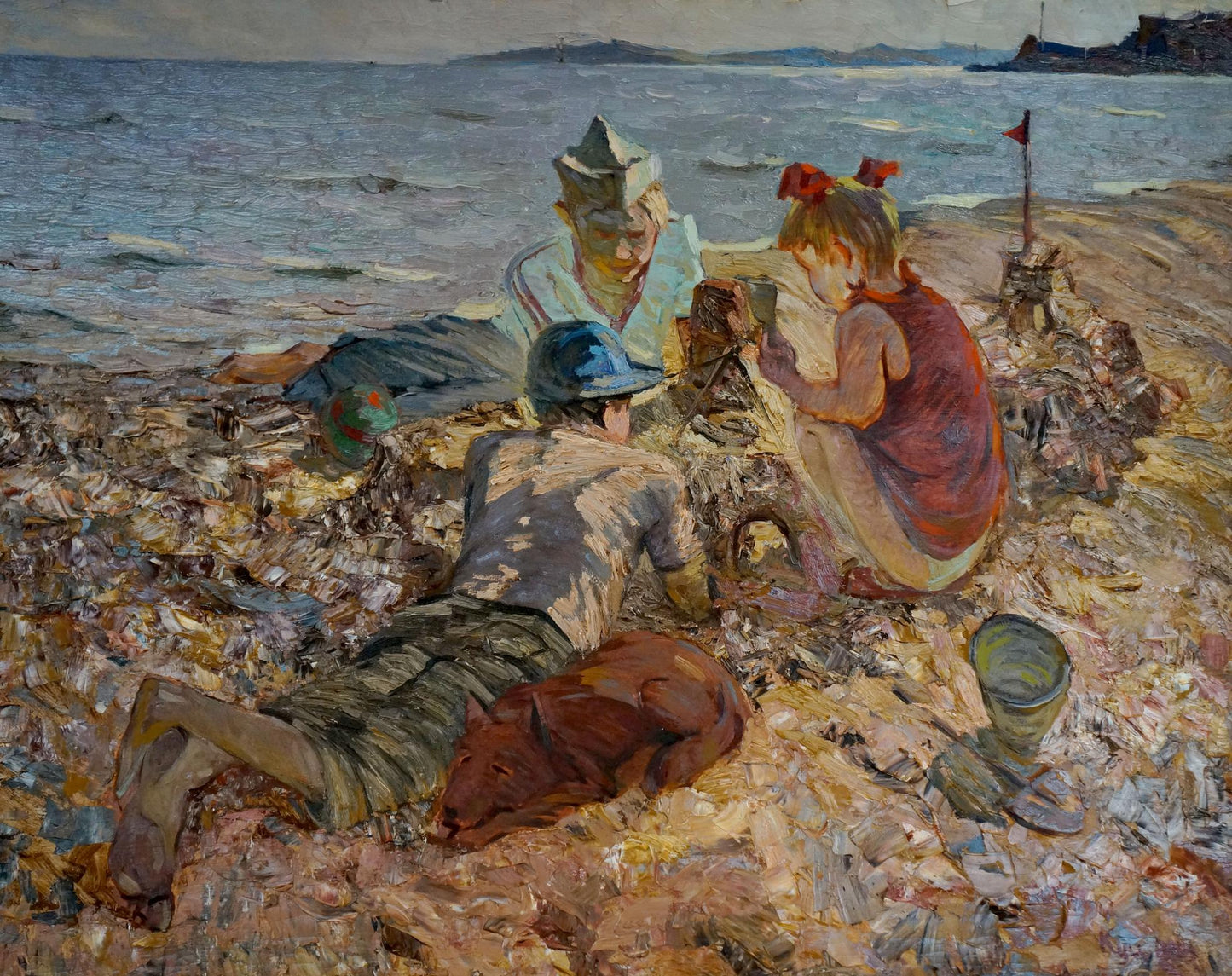 Oil painting On the shore Kuts Vladimir Vladislavovich