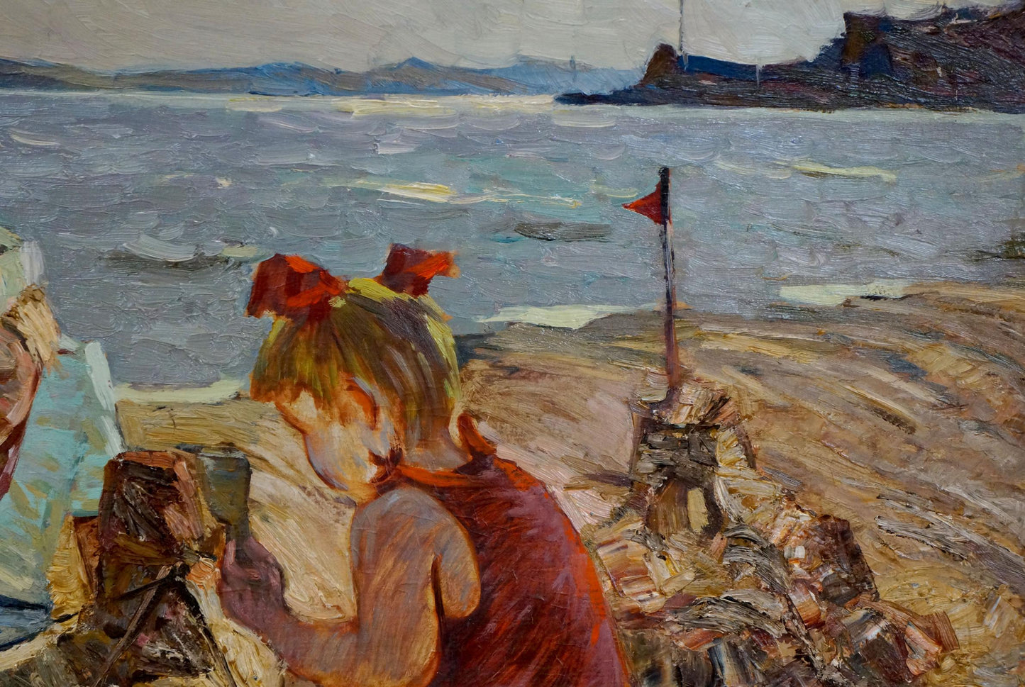 Oil painting On the shore Kuts Vladimir Vladislavovich