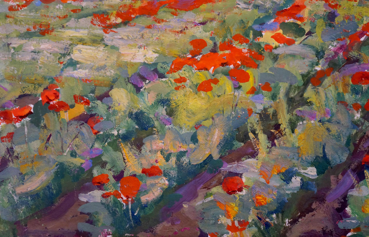 Oil painting Poppy field Miroshnichenko Pavel Petrovich