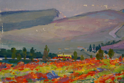 Oil painting Poppy field Miroshnichenko Pavel Petrovich