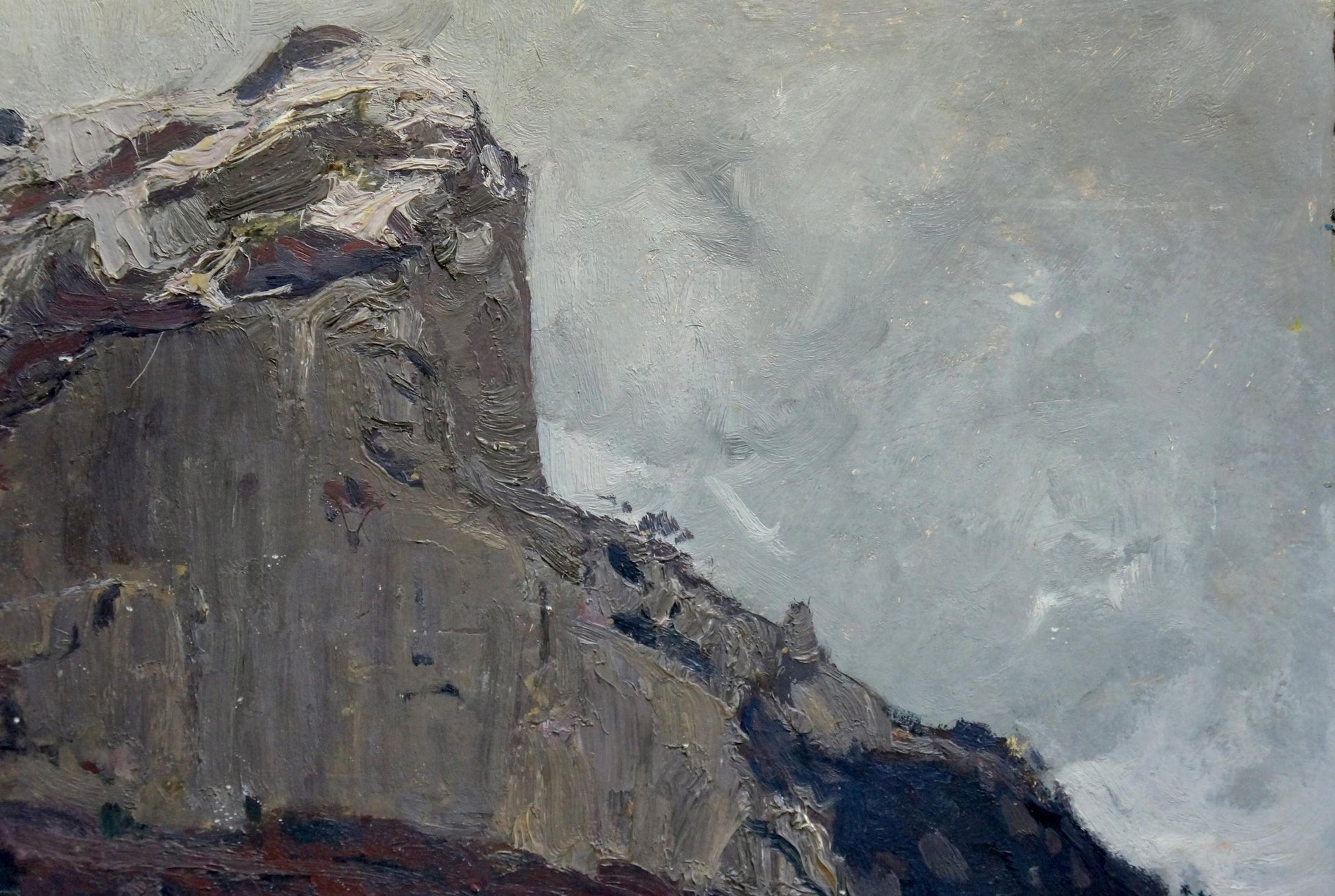 Peter Kuzmich Stolyarenko's oil painting "Mountain Landscape"