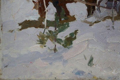 Oil painting In the woods Sevastyanov Viktor Grigorievich