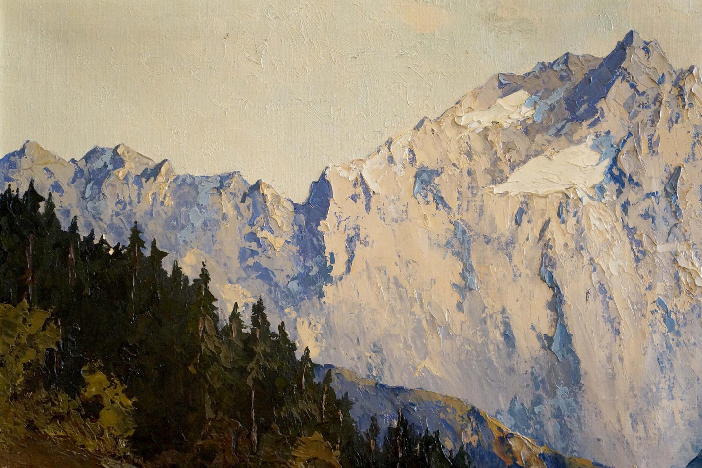 Oil painting Mountain freshness