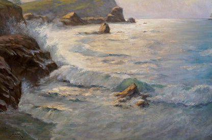 Oil painting Seascape and sunrise European artist