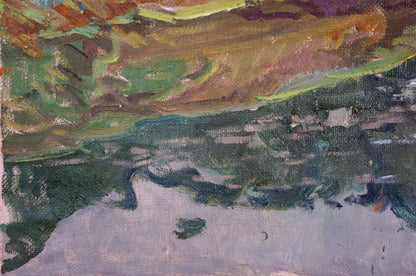 Oil painting Pond near the forest Sevastyanov Viktor Grigorievich