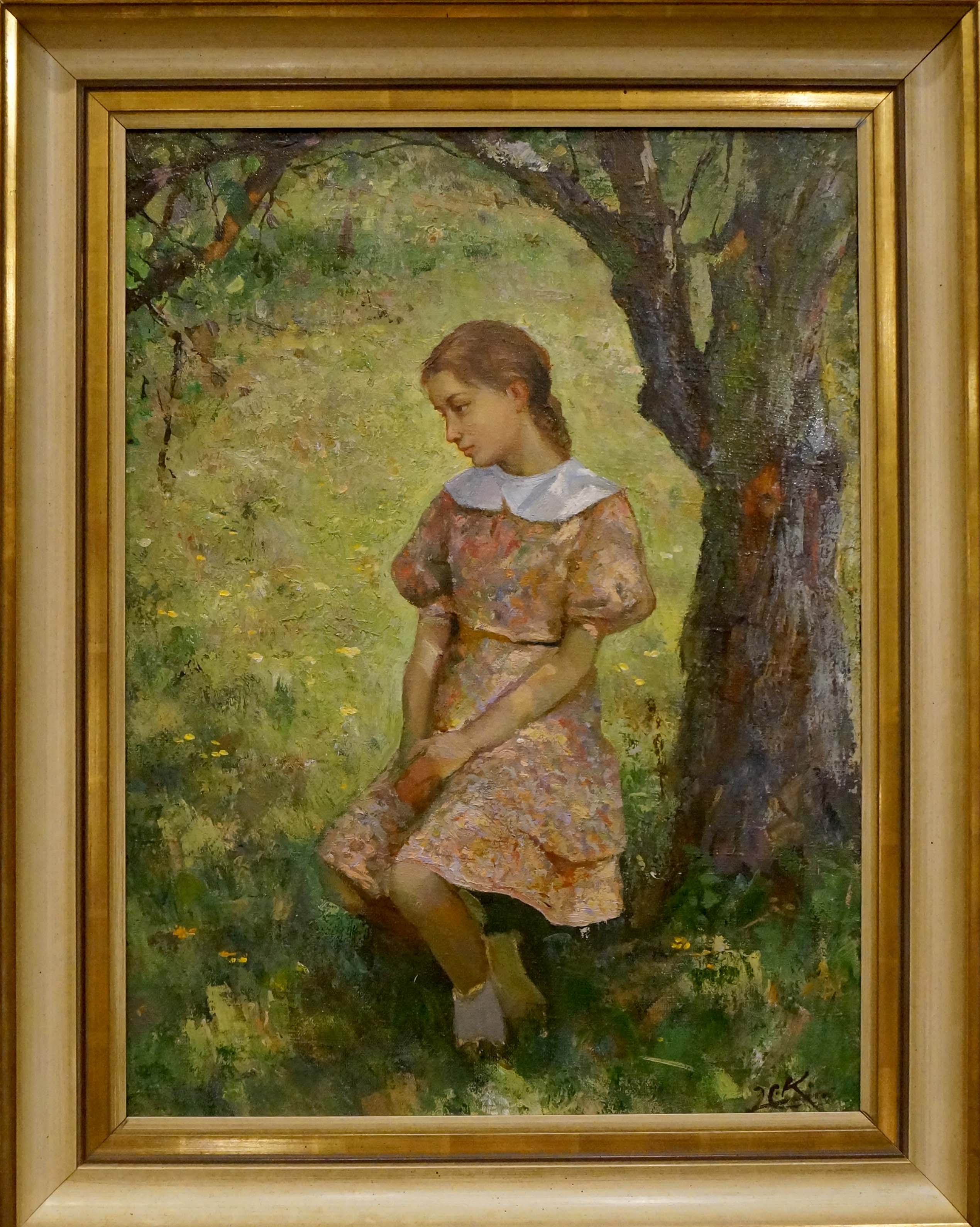 Oil painting Portrait of a girl Grandson of Kuindzhi Y.V.