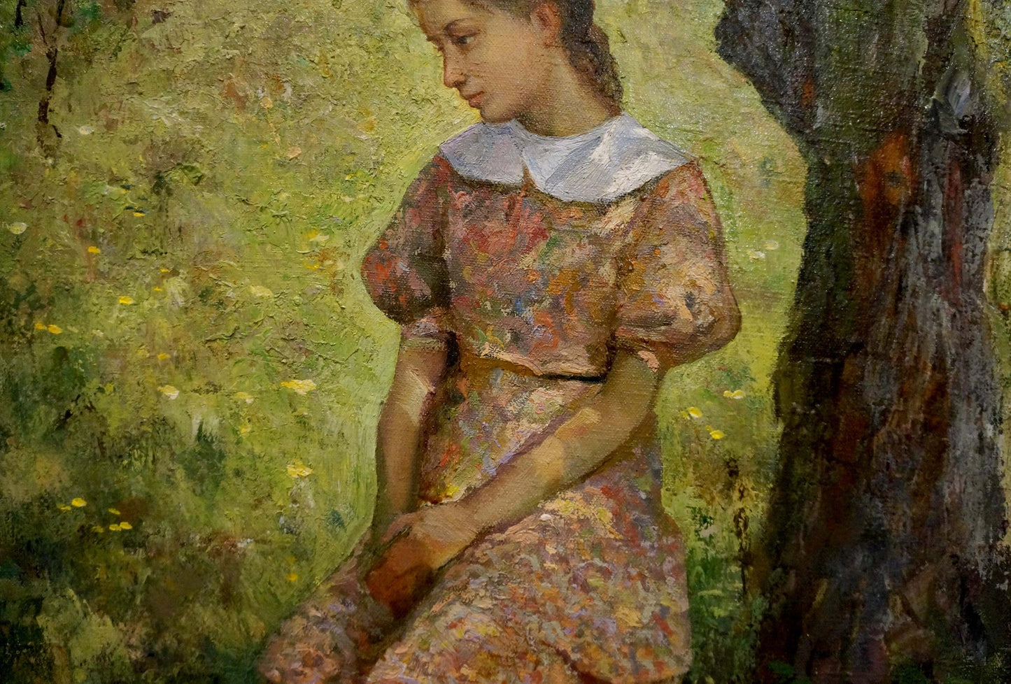 Oil painting Portrait of a girl Grandson of Kuindzhi Y.V.