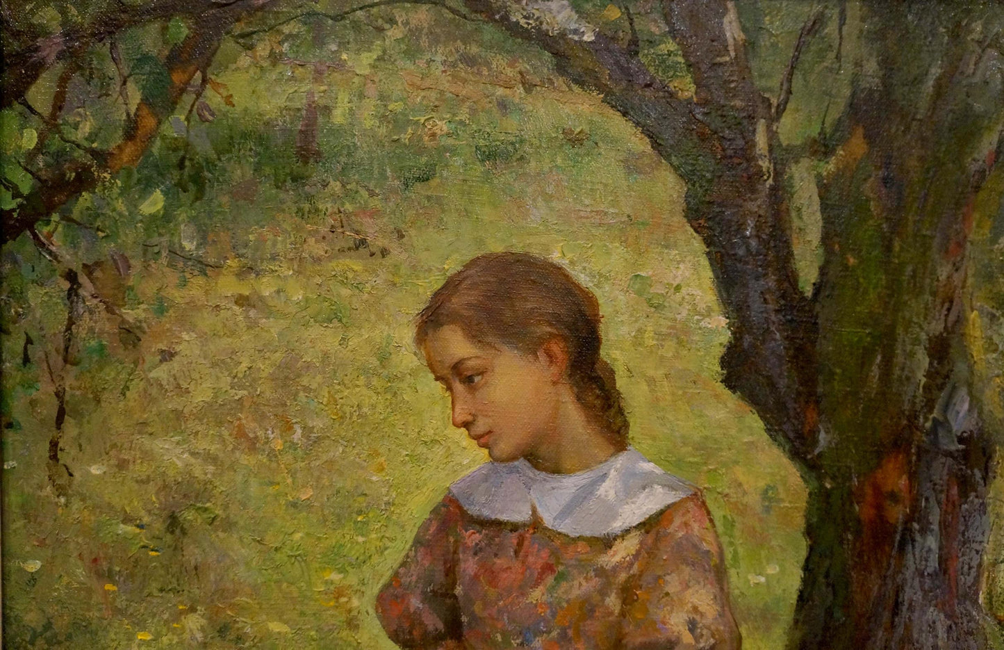 Oil painting Portrait of a girl Grandson of Kuindzhi Y.V.