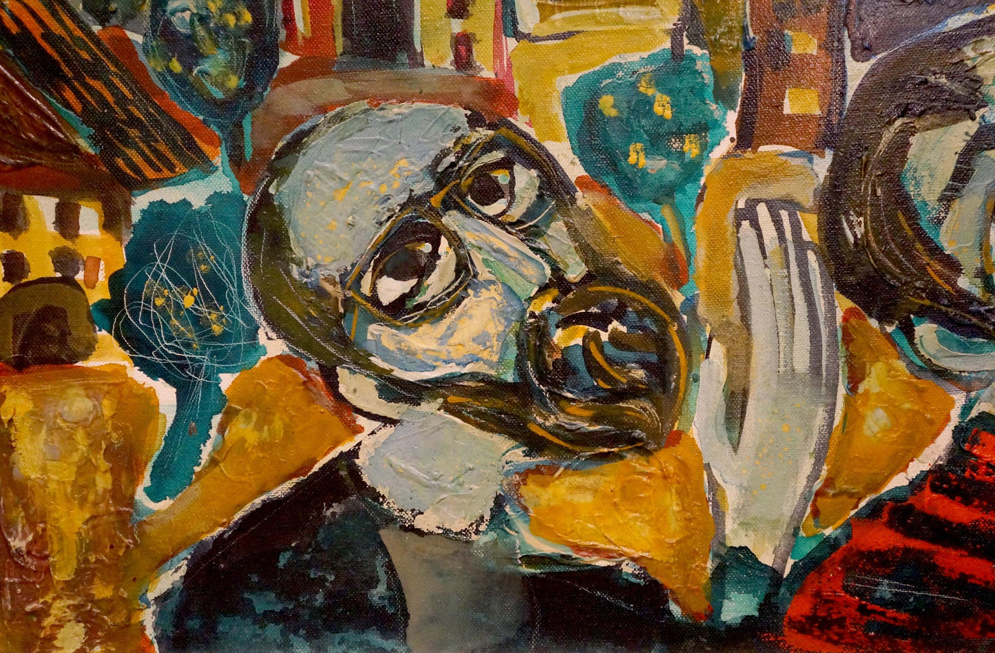 Abstract oil painting Thoughts of people
