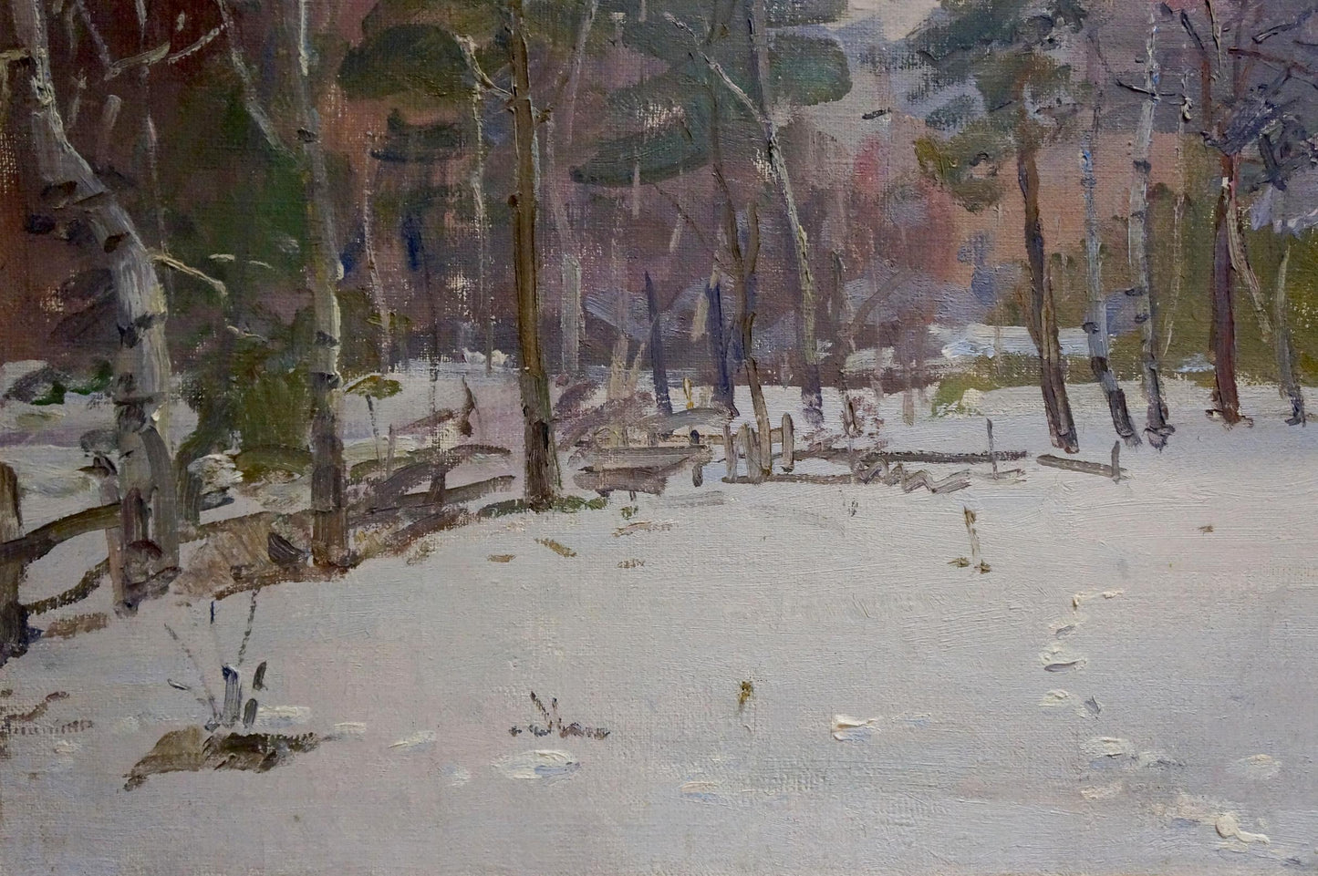 Oil painting Winter landscape V. Kisel'
