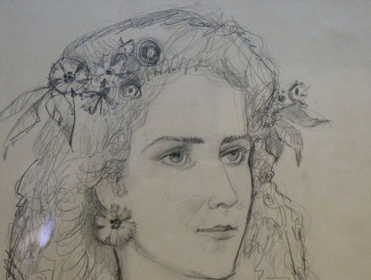 Pencil painting Portrait of a girl Zaretsky Victor Ivanovich