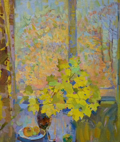 Oil painting Autumn flowers Kolesnik Boris Afanasevich