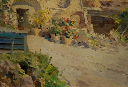 Oil painting Landscape from Greece Fortini A.