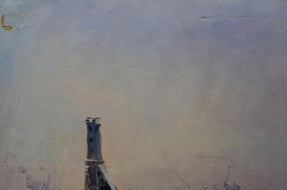 Oil painting In Port Pyotr Kuzmich Stolyarenko