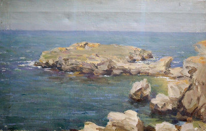 Oil painting Stones by the sea