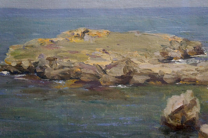 Oil painting Stones by the sea