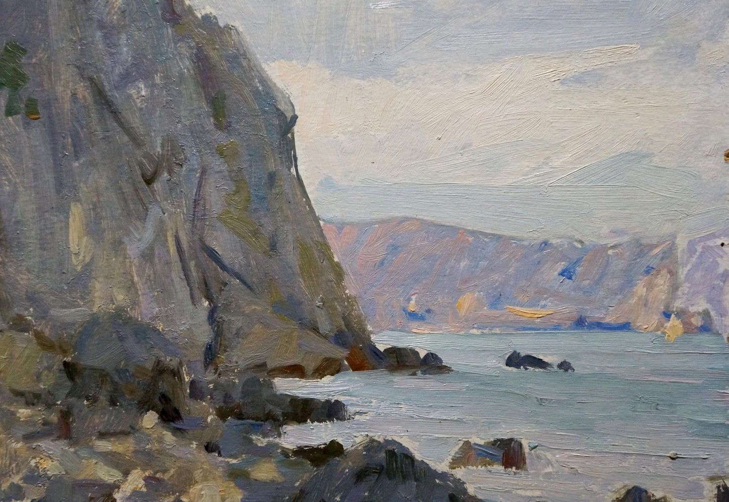 Oil painting Rocky coast Bakaev Sergey Ivanovich